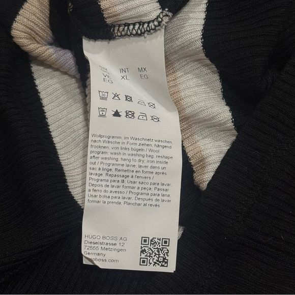 Hugo Boss Y2K Elauren Ribbed Jersey Top Striped Multicolor Women's Size XS - Picture 10 of 13